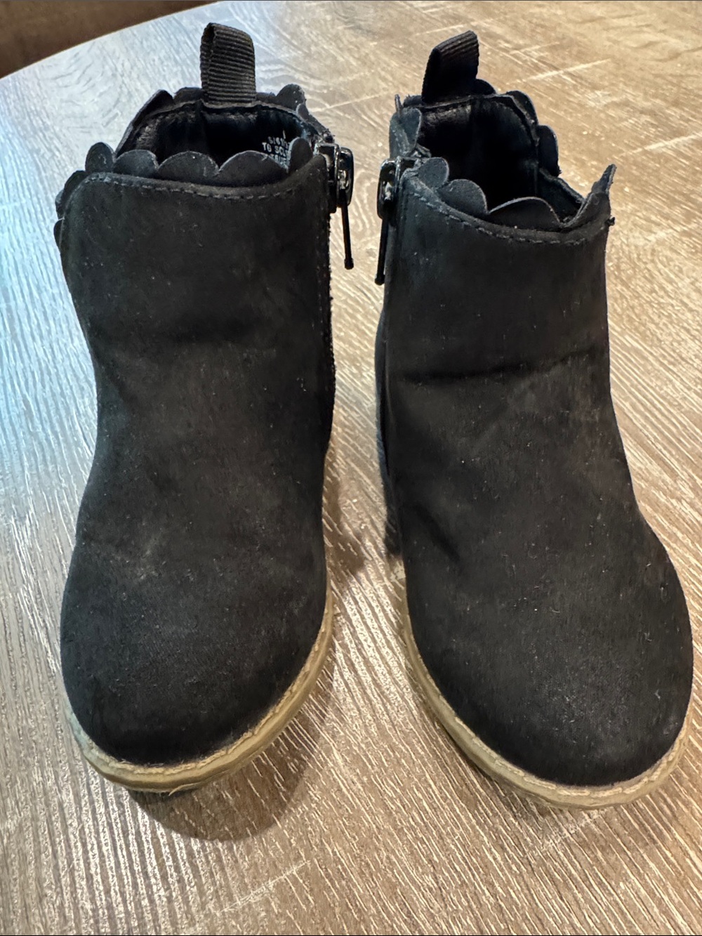 Kids Black Suede Ankle Boots - Stylish Toddler Booties
